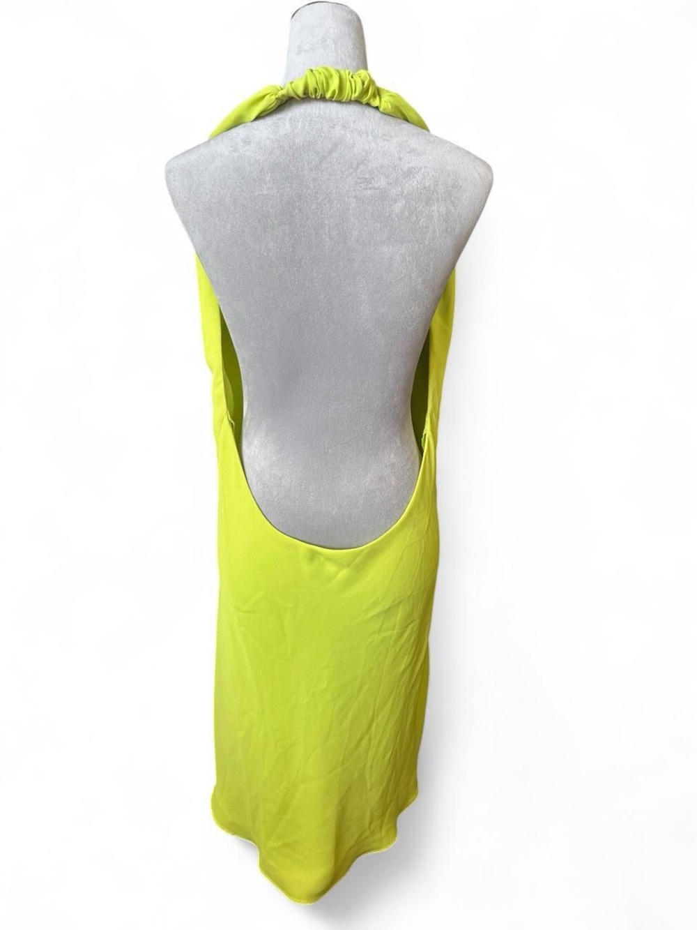 Show Me Your Mumu Neon Lime Backless Halter Mini Dress XXL